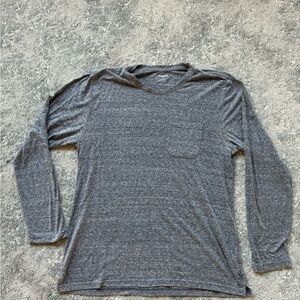 Bonobos long sleeve crewneck t shirt, size L, heather grey